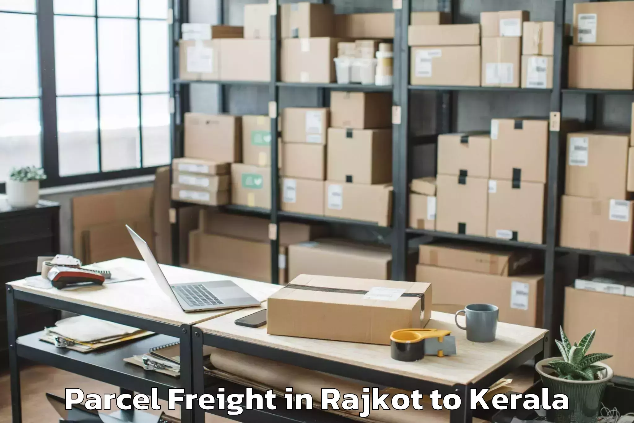 Top Rajkot to Kottarakkara Parcel Freight Available